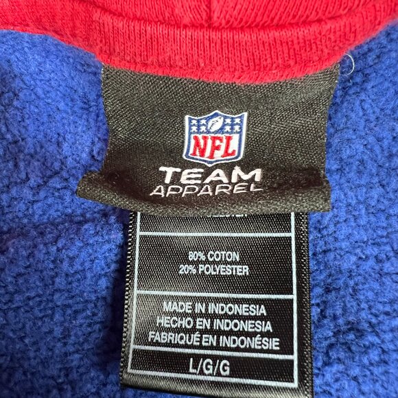 NFL New York Giants Football Sweatshirt Adult Large Blue Faded Full Zip Hoodie - Picture 9 of 15